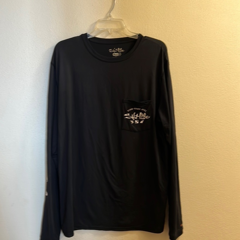Salt Life Black Long Sleeve Men top size XL